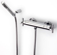 Roca Loft &frac12- Turn Wall-Mounted Thermostatic Shower Mixer - Chrome (5A1343C00)