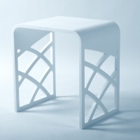 Ice S-Cast Solid Surface Cutwork Stool (SK14035)