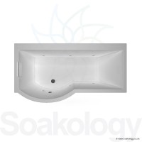 Carron Celsius Shower Bath 1700 x 900mm LH - White/Chrome (19.203L)