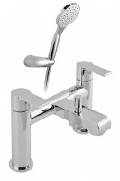 Vado Ion 2 Hole Bath Shower Single Lever Mixer Deck Mounted With Shower Kit - chrome (ION-130-K-CP)