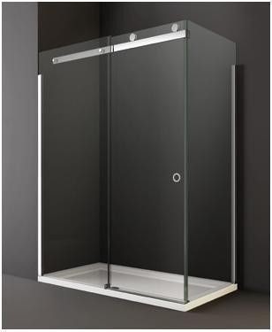 Merlyn Series 10, Side Panel 900mm - Chrome/Smoked Black Glass (M102221B)