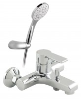 Vado Ion Exposed Bath Shower Mixer Single Lever Wall Mounted With Shower Kit - chrome (ION-123-K-CP)