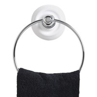 Cambridge Towel Ring 150mm. White/Chrome (ZXBWM004100)