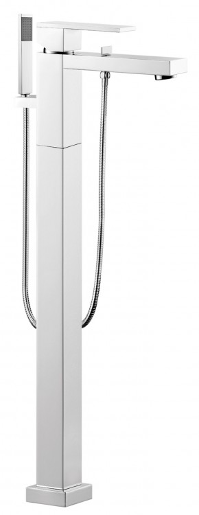 Vado Notion Bath Shower Mixer With Shower Kit Single Lever Floor Mounted - chrome (NOT-133-K-CP)