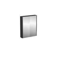 Britton - Aqua Cabinets 600mm mirrored wall cupboard - Compact - Anthracite Grey (C50G)