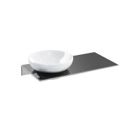 Britton Stainless steel shelf - offset hole with Ceramic dish (BR6-1)