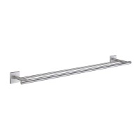 Smedbo House Double Towel Rail 600mm - Brushed Chrome (RS3364)
