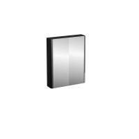 Britton - Aqua Cabinets 600mm mirrored wall cupboard - Compact - Black (C50B)