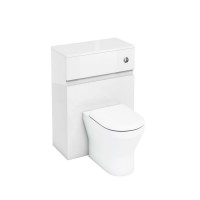 Britton - Aqua Cabinets 600mm back to wall WC unit - with cistern - White (W31W)
