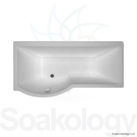 Carron Brio Shower Bath 1650 x 845 x 430mm LH, Bathtubs | Carronite - White (23.5791L)