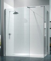 Merlyn Series 8, Walk In Enclosure 1700 x 800mm Incl. Tray - Chrome/Clear Glass (MS80283)