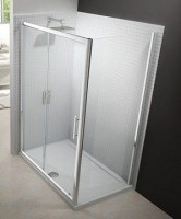 Merlyn Series 6, Side Panel 1000mm - Chrome/Clear Glass (M62231)