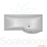 Carron Brio Shower Bath 1650 x 845 x 430mm RH, Bathtubs | Carronite - White (23.5791R)