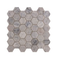 Coffee Stone Hexagon Marble mosaic 300 x 300mm (21146)