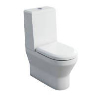 Curve back to wall close coupled WC pack inc Angled Lid Piece Cistern - Series 30 - White (30-1957-CPACK)