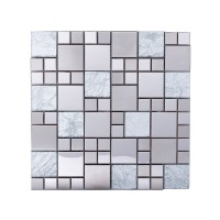 Metallic Random Silver Mix mosaic 300 x 300mm (21139)