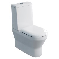 Curve back to wall close coupled WC pack inc Standard Lid Cistern - Series 30 - White (30-1957-BPACK)
