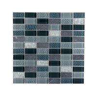 Graphite Linear mosaic 300 x 300mm (21140)
