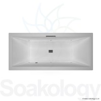Carron Celsius Bath 1800 x 800mm, 5mm RH - White/Chrome with C-lenda whirlpool system (19.202)