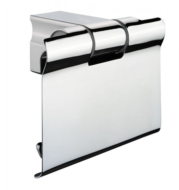 S1 Toilet Roll Holder with Flap - chrome (122158)