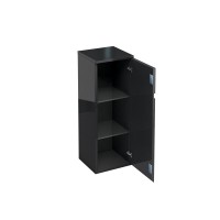 Britton - Aqua Cabinets 300 x 300 Single door double shelf unit - Black (D31B)