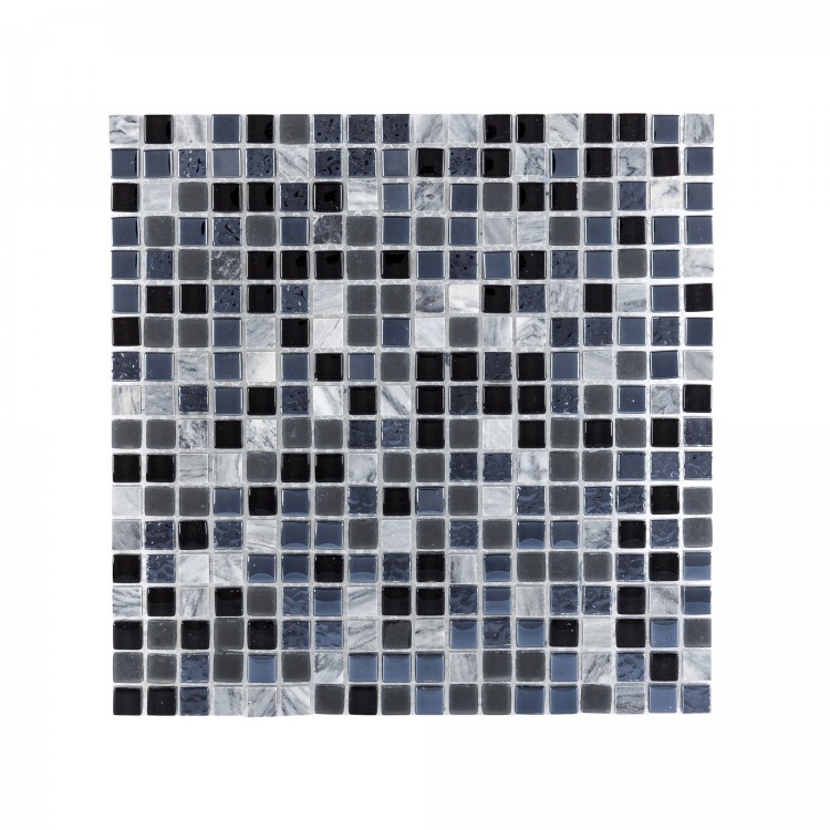 Pewter 15mm mosaic 300 x 300mm (21142)