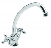 Vado Victoriana Mono Sink Mixer With Swivel Spout - antique gold (VIC-151CD-AG)