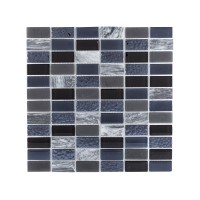 Pewter Dark Linear mosaic 300 x 300mm (20407)