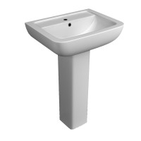 Orlando Bathroom basin with ceramic pedestal - Soakology (SK9110-2)