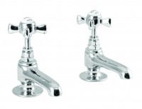Vado Wentworth Basin Pillar Taps Deck Mounted With Long Spouts - antique gold (WEN-106L-AG)