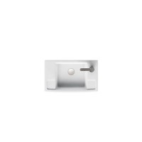 Britton Deep cloakroom washbasin - right handed - White (CR-1975)