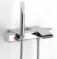Roca Thesis Wall-Mounted Thermostatic Bath-Shower Mixer - Chrome (5A1150C00)