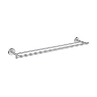 Smedbo Home Double Towel Rail 600mm - Brushed Chrome (HS3364)