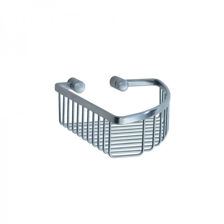 Smedbo Loft Corner Soap Basket - Brushed Chrome (LS374)