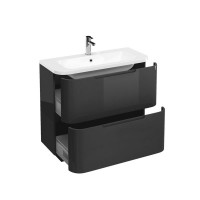 Britton - Aqua Cabinets 900mm Vanity Unit - Twin drawer - Compact - Anthracite Grey (CM2G-Q9040)