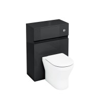 Britton - Aqua Cabinets 600mm back to wall WC unit - with cistern - Black (W31B)