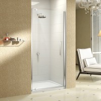 Merlyn Series 10, Pivot Door 1000mm Incl. Tray - Chrome/Clear Glass (MS101231C)