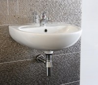 Dorton Wall Hung Basin with Bottle Trap and Tap (24714)