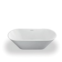 Clearwater Sontuoso 1690mm - White Natural Stone Bath - Freestanding (N8E)