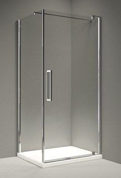 Merlyn Series 10, Pivot Door Side Panel 900mm - Chrome/Clear Glass (M10P2221C)