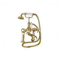 Victorian 3/4'' Deck Mounted Bath Shower Mixer. Antique Gold (XO61000200W)