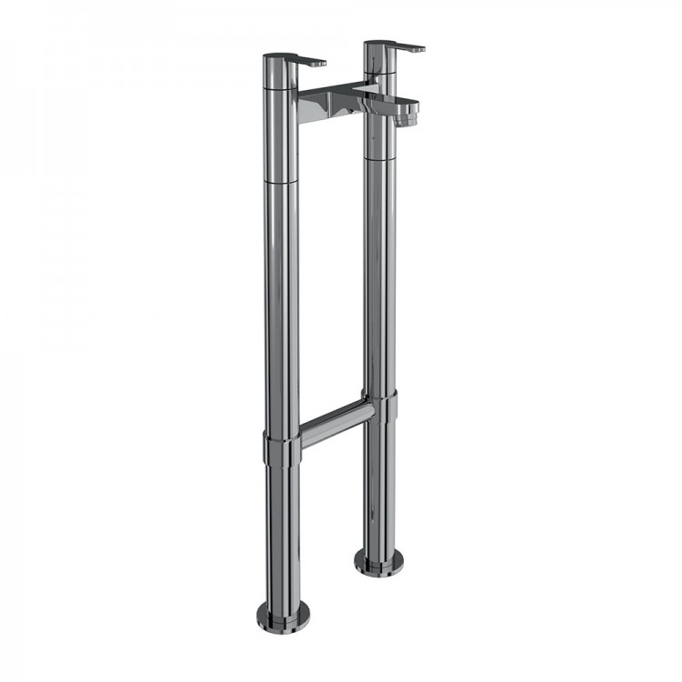 Britton Freestanding Crystal bath filler - Inc Stand Pipe - Chrome (CTA6-W23)