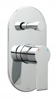 Vado Ion Concealed Single Lever Wall Mounted Manual Shower Valve With Diverter - chrome (ION-147A-CP)