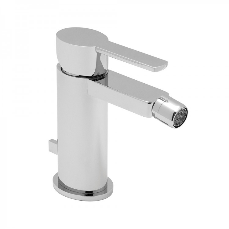 Vado Soho Bidet Mixer Single Lever Deck Mounted With Pop-Up Waste - chrome (SOH-110-CP)