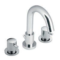 Vado Zoo 3 Hole Basin Mixer Deck Mounted With Pop-Up Waste - chrome (ZOO-101-CP)