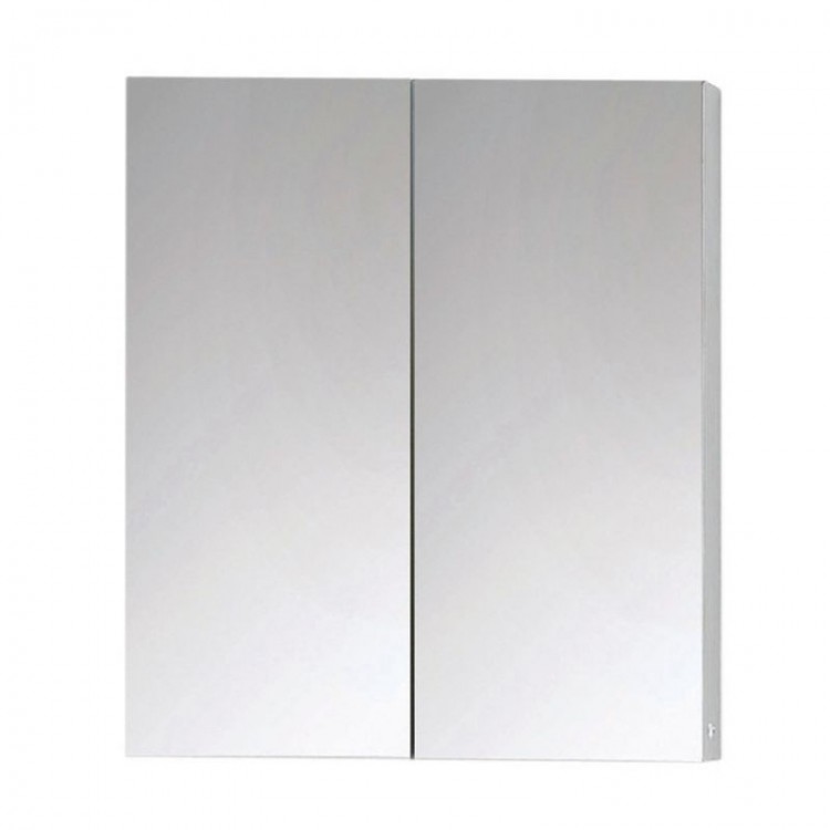 Neon Double Door Mirrored Aluminium Bathroom Cabinet (900mm x 703mm) (13378)