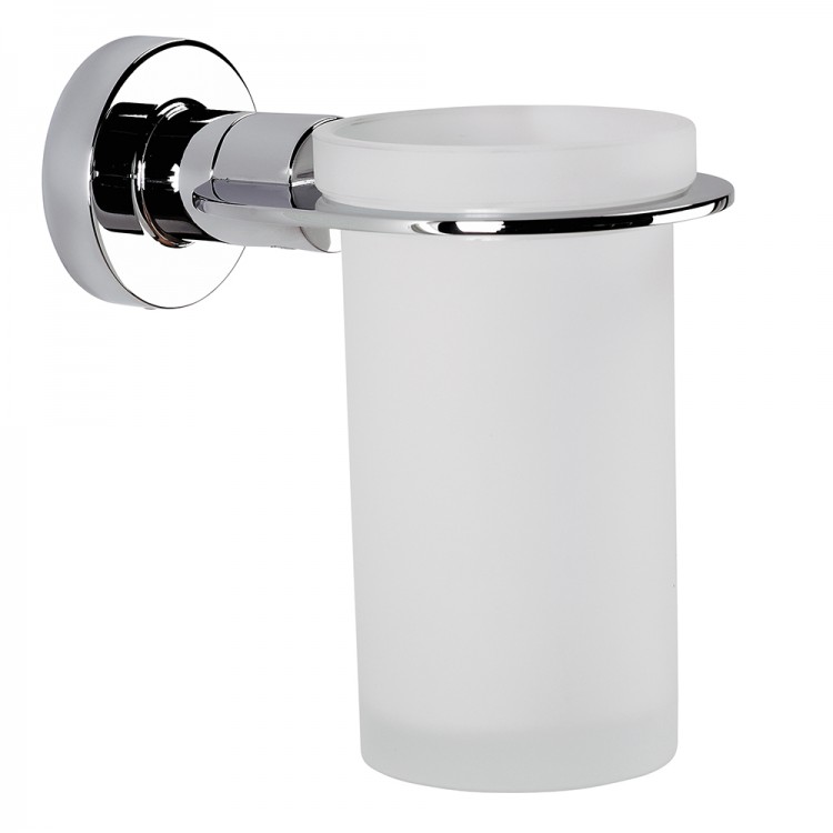 Tecno Project Tumbler Holder - Chrome / Frosted Glass (116935)