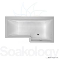 Carron Quantum Offset showerbath 1600x700 plain RH Bathtubs | Carronite - White (23-2026R)