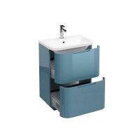 Britton - Aqua Cabinets 600mm Vanity Unit - Twin drawer - Compact - Ocean (CM1O-Q6040)
