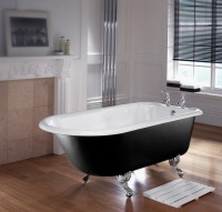 Waldorf Single Ended Bath 0TH, With Ball & Claw Feet. White/Cast Iron Feet (ZCI000001S)